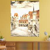 Albrecht Durer, Binnenplaats van het voormalige ka Canvas Afdruk (Insitu (Woonkamer))