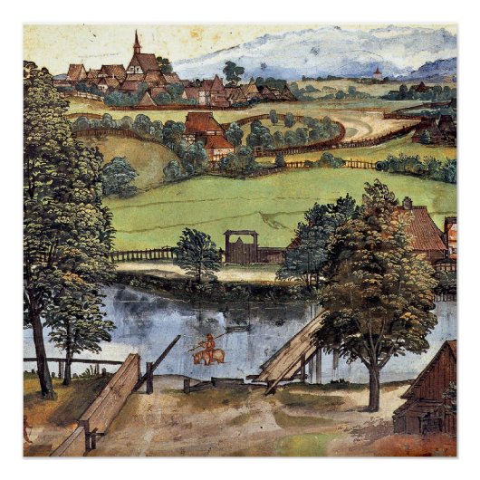 Albrecht Durer, De Trefileria op Peignitz, Perfect Poster (Voorkant)