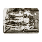 Albrecht Durer - De vier heksen Magneet (Horizontaal)