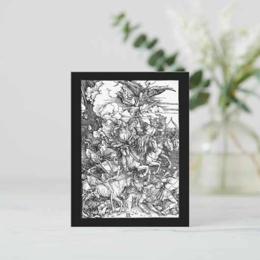 Albrecht Durer De vier paarden van de Apocalypse Briefkaart (Staand voorkant)