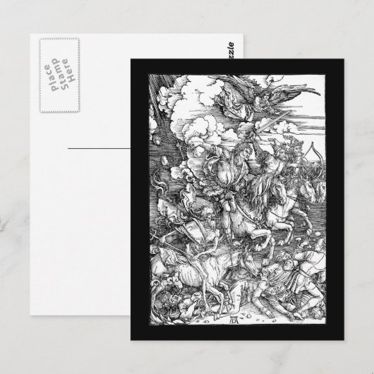 Albrecht Durer De vier paarden van de Apocalypse Briefkaart (Voorkant / Achterkant)