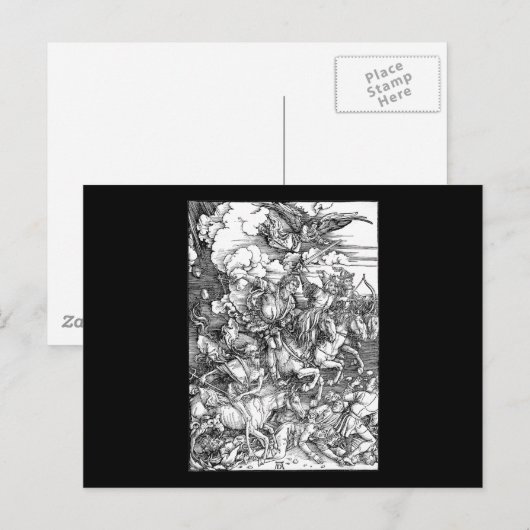 Albrecht Durer De vier paarden van de Apocalypse Briefkaart (Voorkant / Achterkant)