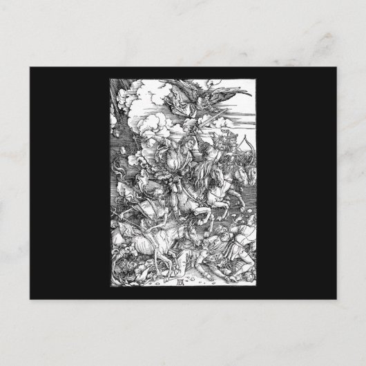 Albrecht Durer De vier paarden van de Apocalypse Briefkaart (Voorkant)