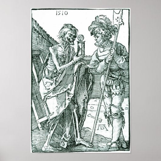 Albrecht Dürer - Dood & Landsknecht Poster (Voorkant)