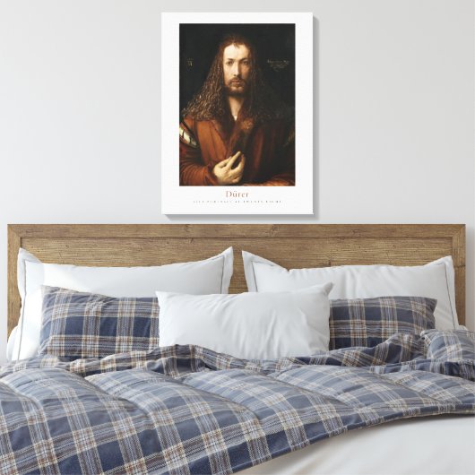 Albrecht Dürer Durer Self portret 1500 Exhibition Canvas Afdruk (Insitu (Slaapkamer))