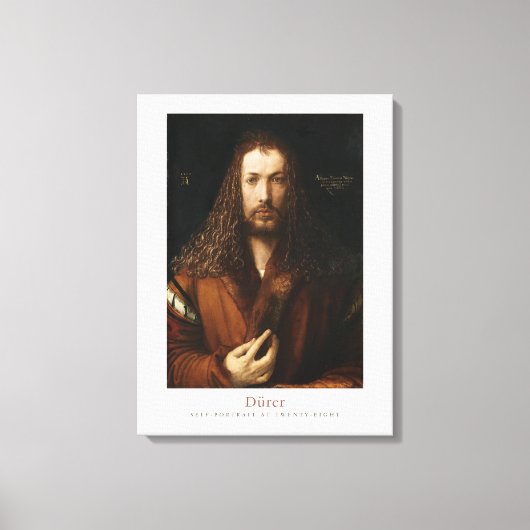 Albrecht Dürer Durer Self portret 1500 Exhibition Canvas Afdruk (Voorkant)