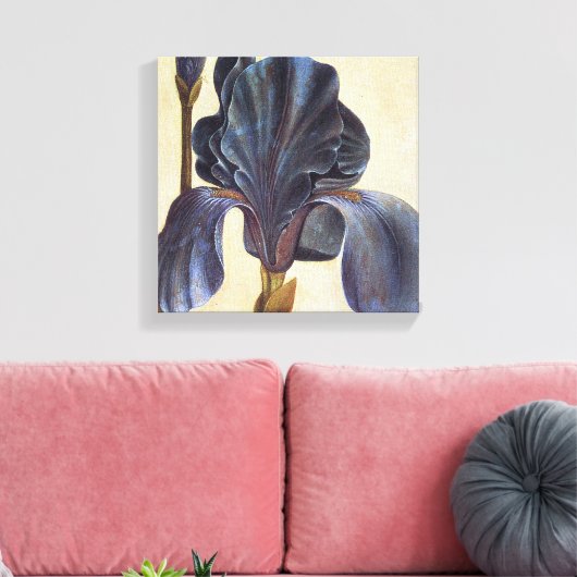 Albrecht Durer Flowers - Iris Detail Schilderij Canvas Afdruk (Insitu (Woonkamer))