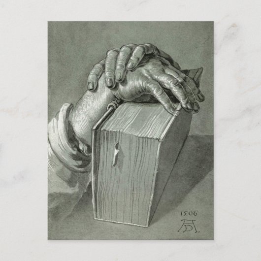 Albrecht Dürer Hand Studie met Bijbel Briefkaart (Voorkant)