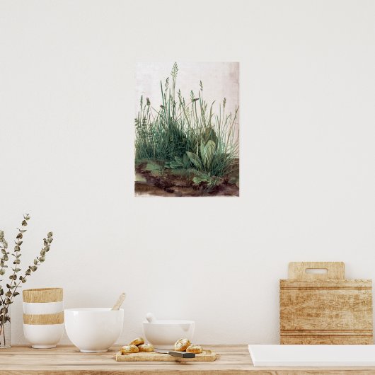 Albrecht Dürer Het grote stuk Turf Poster (Keuken)