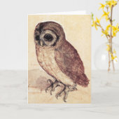 Albrecht Durer Het kleine uil Wenskaart Kaart (Gele Bloem)