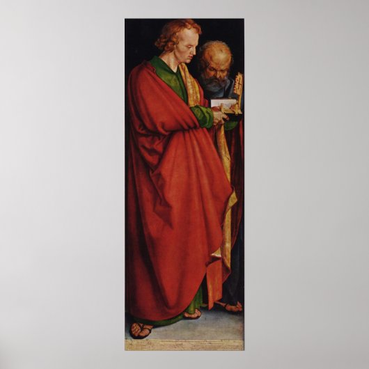 Albrecht Durer het linker paneel van de vier apost Poster (Voorkant)