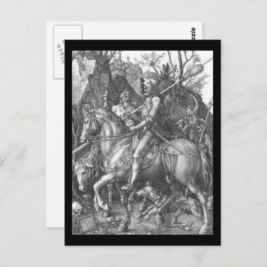 Albrecht Durer Knight Death and the Devil Briefkaart (Voorkant / Achterkant)
