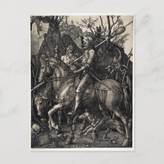 Albrecht Dürer Knight, Death and the Devil Briefkaart (Voorkant)
