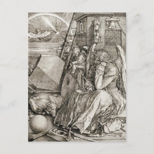 Albrecht Durer - Melancholia Briefkaart (Voorkant)