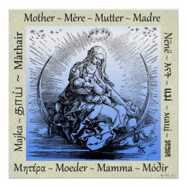 Albrecht Dürer Mother & Child on Crescent Moon Perfect Poster