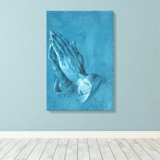 Albrecht Dürer Praying Hands Canvas Afdruk (Insitu (Houten vloer))