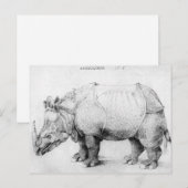 Albrecht Durer Rhinoceros Briefkaart (Voorkant / Achterkant)