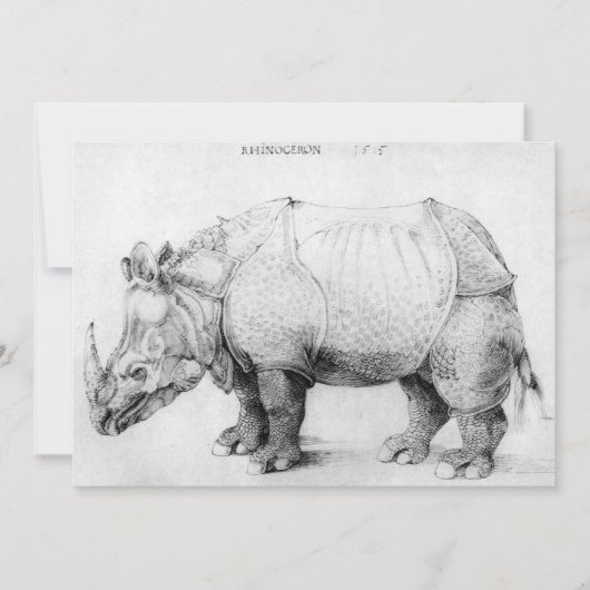 Albrecht Durer Rhinoceros Kaart (Voorkant)