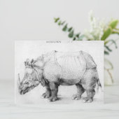 Albrecht Durer Rhinoceros Kaart (Staand voorkant)