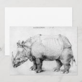 Albrecht Durer Rhinoceros Kaart (Voorkant / Achterkant)