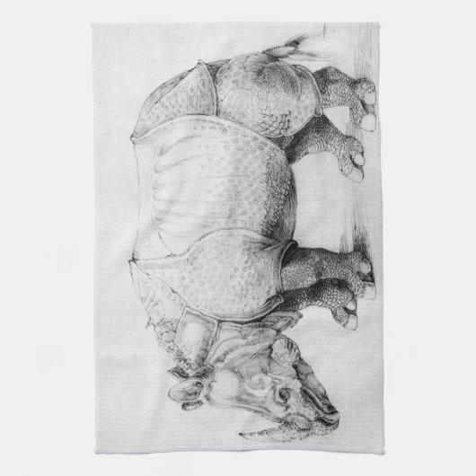 Albrecht Durer Rhinoceros Kitchen Towel Theedoek (Verticaal)