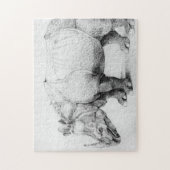 Albrecht Durer Rhinoceros Puzzle Legpuzzel (Verticaal)