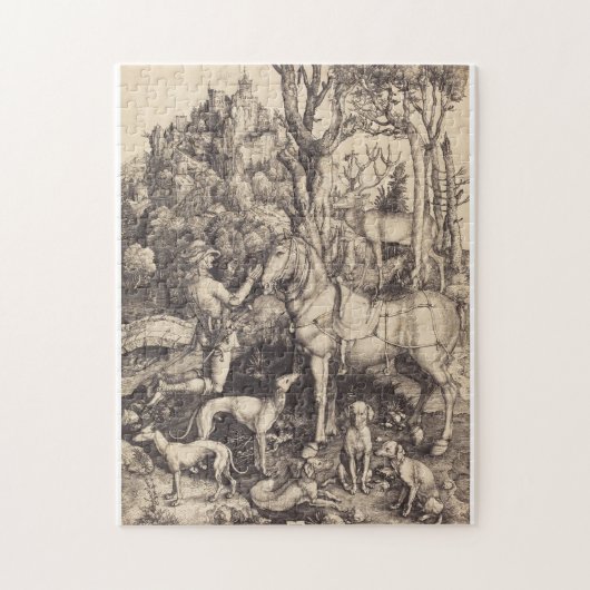 Albrecht Durer - Saint Eustace Legpuzzel (Verticaal)