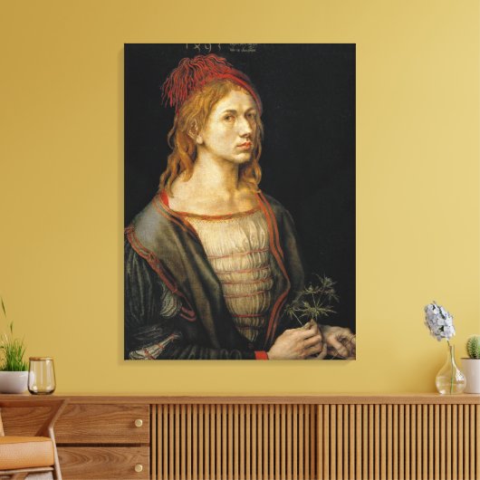 Albrecht Durer Self Portrait 1493 Canvas Afdruk (Insitu (Woonkamer))