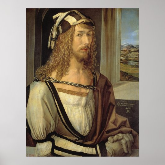 Albrecht Dürer Self Portrait (1498) Poster (Voorkant)