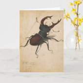 Albrecht Durer Stag Beetle Renaissance  Art Kaart (Gele Bloem)