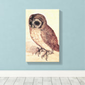 Albrecht Durer The Little Owl Canvas Afdruk (Insitu (Houten vloer))