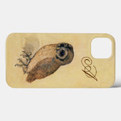 Albrecht Durer The Little Owl Monogram Case-Mate iPhone Case (Achterkant (horizontaal))