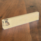 Albrecht Durer The Little Owl Naambordje (Zijkant)