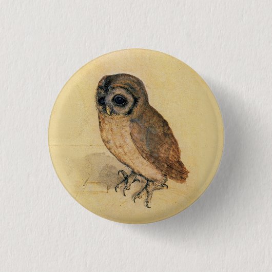 Albrecht Durer The Little Owl Ronde Button 3,2 Cm (Voorkant)