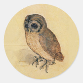 Albrecht Durer The Little Owl Ronde Sticker