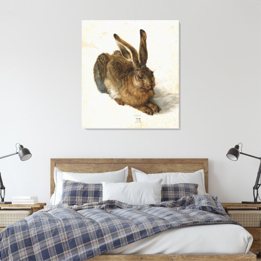 ALBRECHT DÜRER - Young hare 1502 Canvas Afdruk (Insitu (Slaapkamer))
