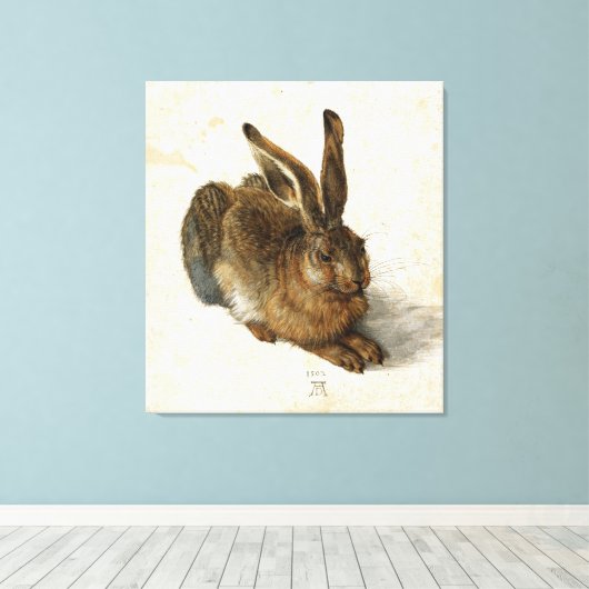 ALBRECHT DÜRER - Young hare 1502 Canvas Afdruk (Insitu (Houten vloer))