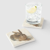 ALBRECHT DÜRER - Young hare 1502 Stenen Onderzetter (Zijkant)