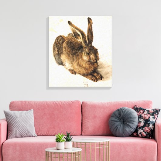 Albrecht Durer Young Hare Canvas Afdruk (Insitu (Woonkamer))