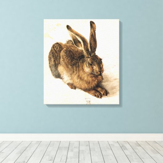 Albrecht Durer Young Hare Canvas Afdruk (Insitu (Houten vloer))