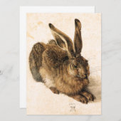 Albrecht Durer Young Hare Invitations Kaart (Voorkant / Achterkant)