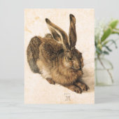 Albrecht Durer Young Hare Invitations Kaart (Staand voorkant)