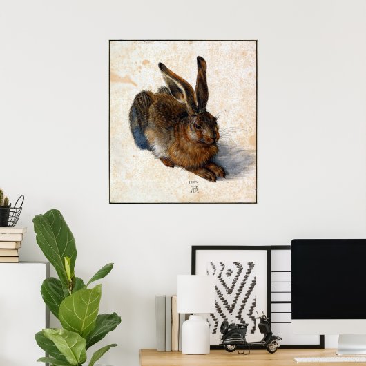 Albrecht Durer Young Hare Poster (Thuiskantoor)