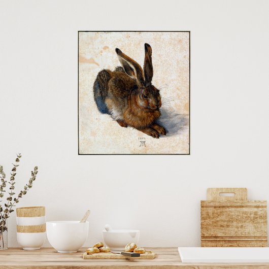 Albrecht Durer Young Hare Poster (Keuken)