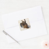 Albrecht Dürer Young Hare Vierkante Sticker (Envelop)
