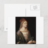 Albrecht Durer - zelfportret met een flesje Briefkaart (Voorkant / Achterkant)