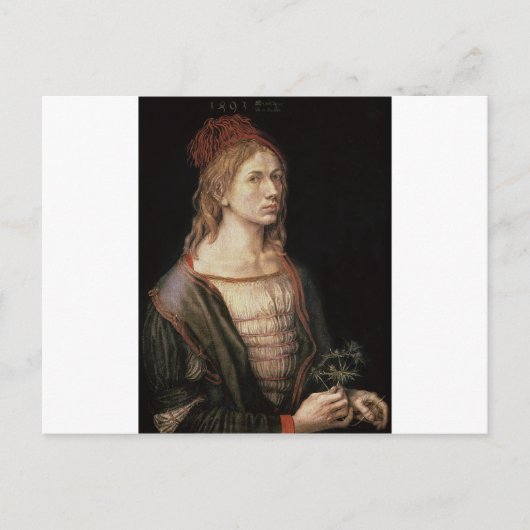 Albrecht Durer - zelfportret met een flesje Briefkaart (Voorkant)