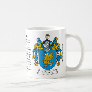 Albrecht Family Coat of Arms (Crest) met inbegrip  Koffiemok
