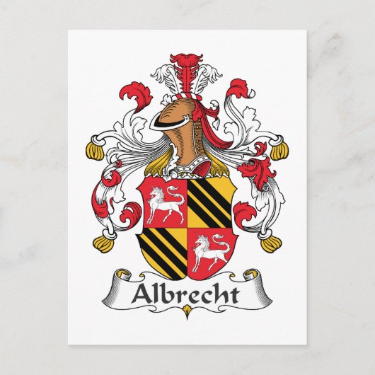 Albrecht Family Crest Briefkaart (Voorkant)