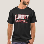 Albright College Basketbal WHT 01 Lange Mouw T S T-shirt (Voorkant)